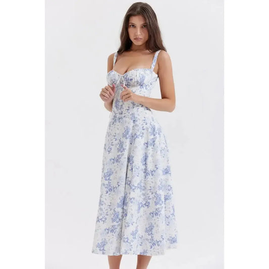 Milkmaid Midi Dress